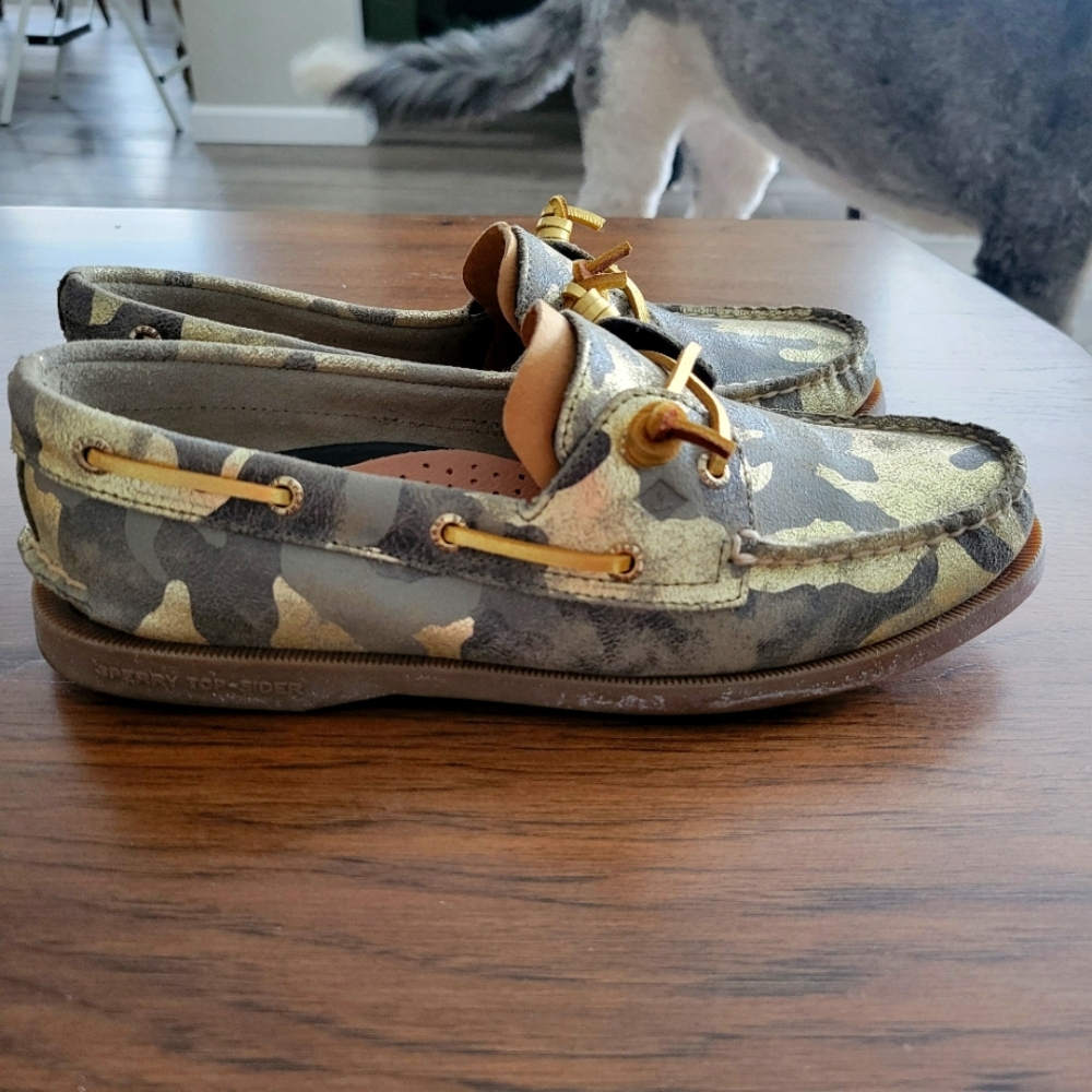 Sperry Top-Sider Camouflage Slip-Ons sz 7.5